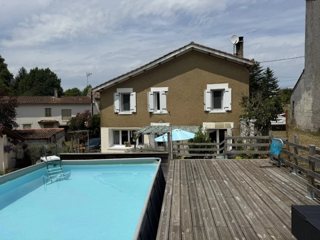 Charming Family Home with Garden, Pool and Stream for sale for 151,200&euro; in Charente-Maritime, Poitou-Charentes
